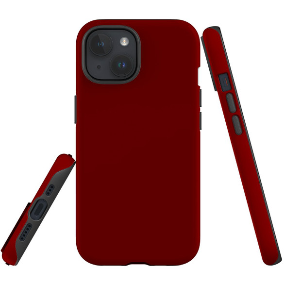 For iPhone 15 Case Tough Protective Cover, Maroon Red | Protective Covers | iCoverLover Australia