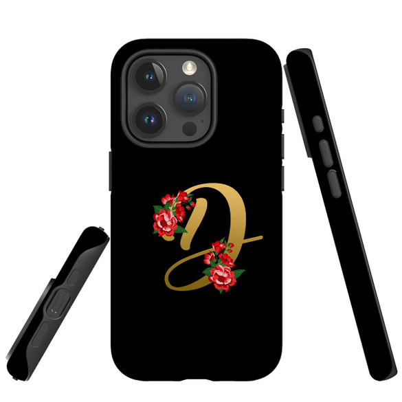 For iPhone 15 Pro Max Case Tough Protective Cover, Embellished Letter D | Protective Covers | iCoverLover Australia