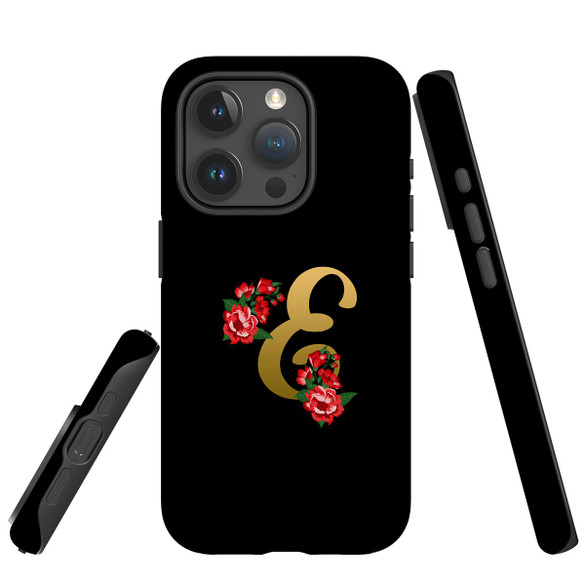 For iPhone 15 Pro Max Case Tough Protective Cover, Embellished Letter E | Protective Covers | iCoverLover Australia