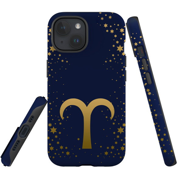 For iPhone 15 Case Tough Protective Cover, Aries Sign | Protective Covers | iCoverLover Australia