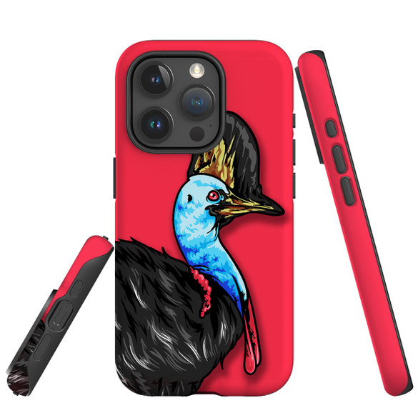 For iPhone 15 Pro Max Case Tough Protective Cover, Cassowary Portrait | Protective Covers | iCoverLover Australia