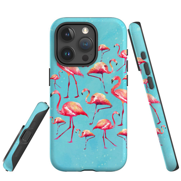 For iPhone 15 Pro Max Case Tough Protective Cover, Flamingoes | Protective Covers | iCoverLover Australia