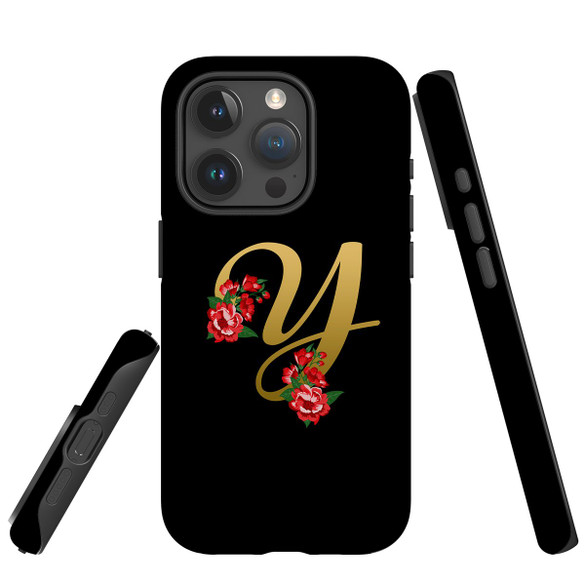 For iPhone 15 Pro Case Tough Protective Cover, Embellished Letter Y | Protective Covers | iCoverLover Australia