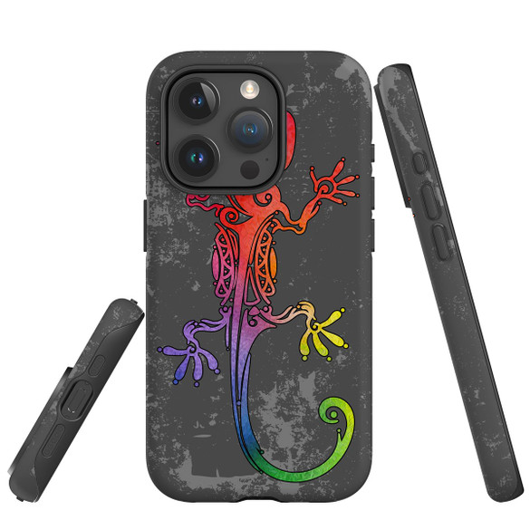 For iPhone 15 Pro Case Tough Protective Cover, Colorful Lizard | Protective Covers | iCoverLover Australia
