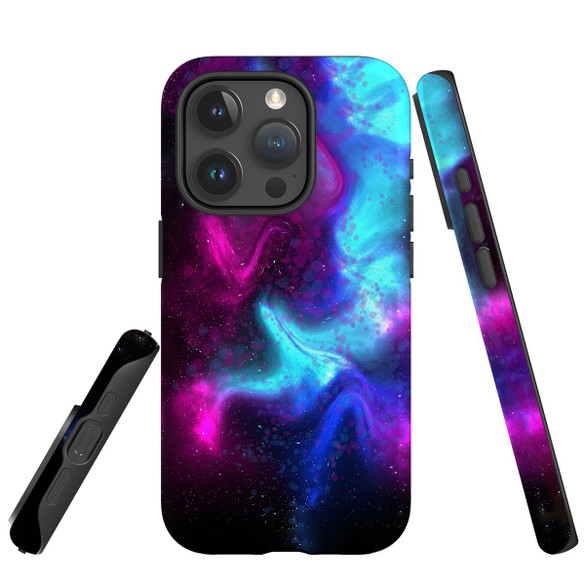 For iPhone 15 Pro Max/15 Pro/15 Plus/15 Tough Protective Case, Abstract Galaxy | iCoverLover Australia