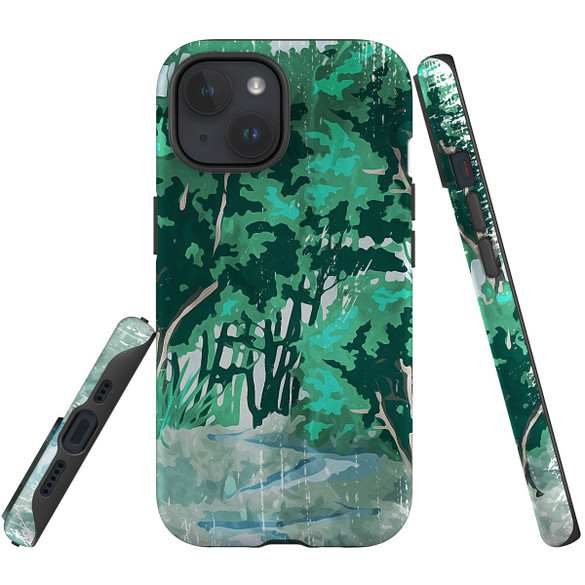 For iPhone 15 Plus Case Tough Protective Cover, Green Nature | Protective Covers | iCoverLover Australia