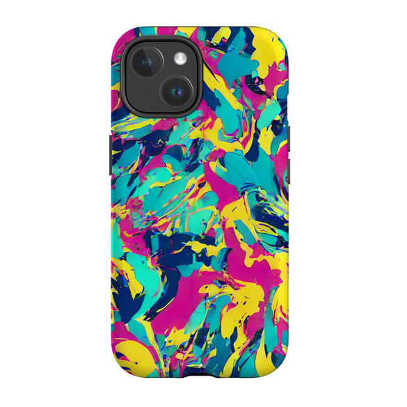 Abstract Strokes Case - iPhone 15 Pro Max, 15 Plus, 15 Pro, 15 Compatible with MagSafe