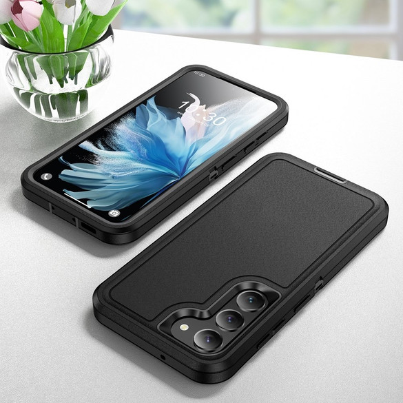 For Samsung Galaxy S24 Ultra, S24+ Plus or S24 5G Case, 3-Layer Shock-Absorbent Protective Cover, Black | iCoverLover.com.au