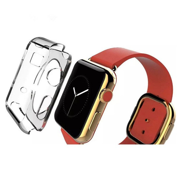 For Apple Watch Series 0, 38-mm Case, Clear Crystal TPU Protective Cover - iCoverLover Australia