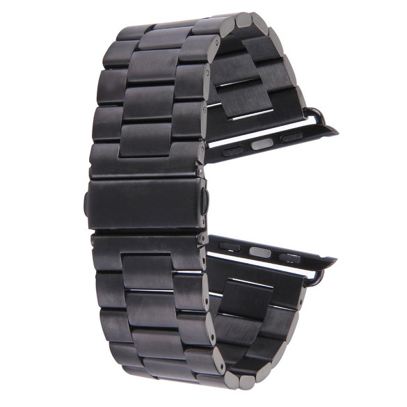 For Apple Watch Series 4, 40-mm Case, Butterfly Stainless Steel Watch Band, Black | iCoverLover.com.au