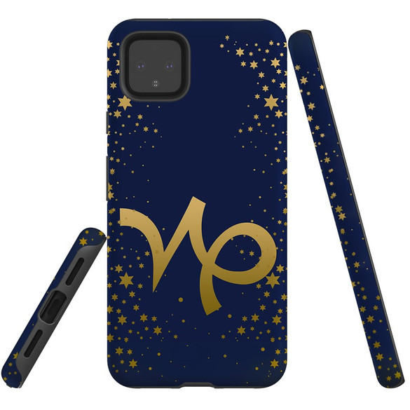 For Google Pixel 7, 6 Pro, 5, 4A 5G, 4A, 4 XL, 4 Case, Tough Protective Back Cover, Capricorn Sign | Protective Cases | iCoverLover.com.au