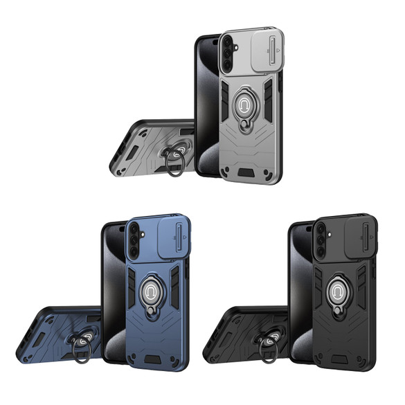 For Samsung Galaxy A56 5G Case - Camera Shield, Shock-Resistant PC + TPU Armor Cover with Rotating Ring Bracket | iCoverLover.com.au