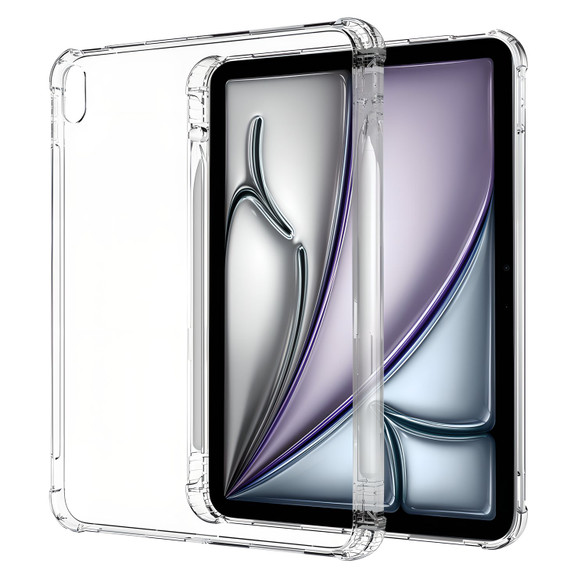 For iPad Air 11-inch (M3) Case, Thickened Corners Shockproof Protective Cover with Pen Slot, Clear | iCoverLover.com.au