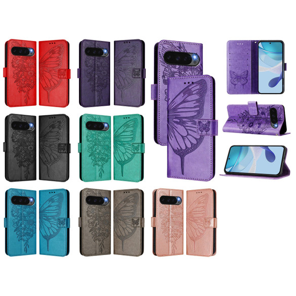 For Google Pixel 10 Butterfly Wallet Case, PU Leather with Card Holder & Stand | iCoverLover.com.au
