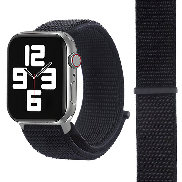 For Apple Watch SE (3rd Gen), 44-mm Case, Simple Nylon Sports Watch Strap, Touch Fastener | iCoverLover.com.au