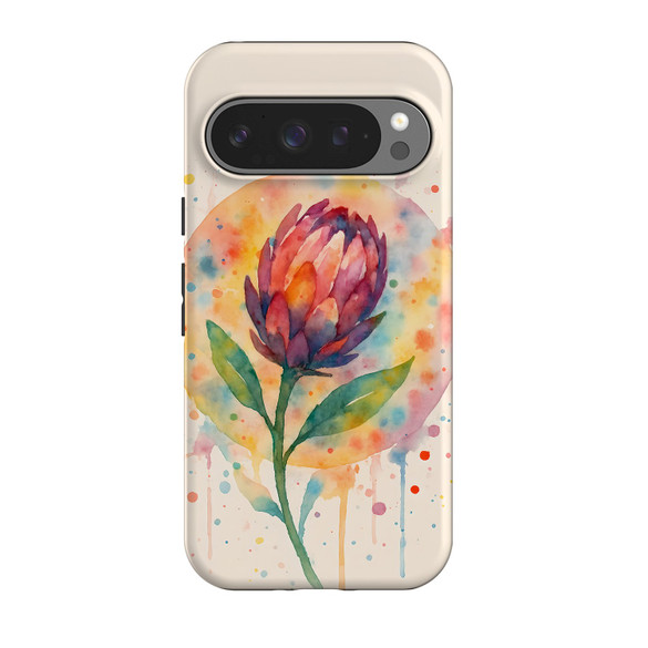 For Google Pixel 9 Pro Case Tough Protective Cover, Watercolour Flower | iCoverLover Australia