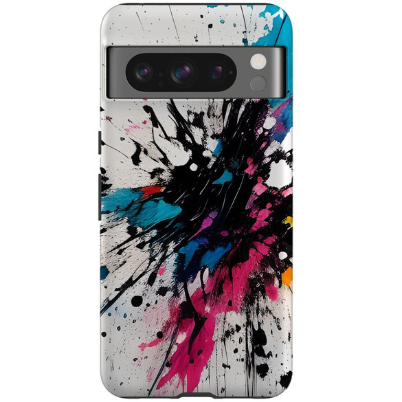 For Google Pixel 8 Pro Tough Protective Cover, Dark Splatter | iCoverLover Australia