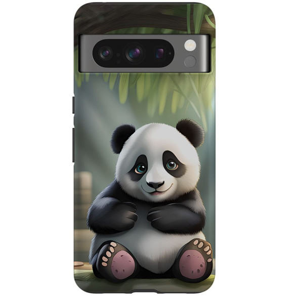 For Google Pixel 8 Pro Tough Protective Cover, Happy Panda | iCoverLover Australia