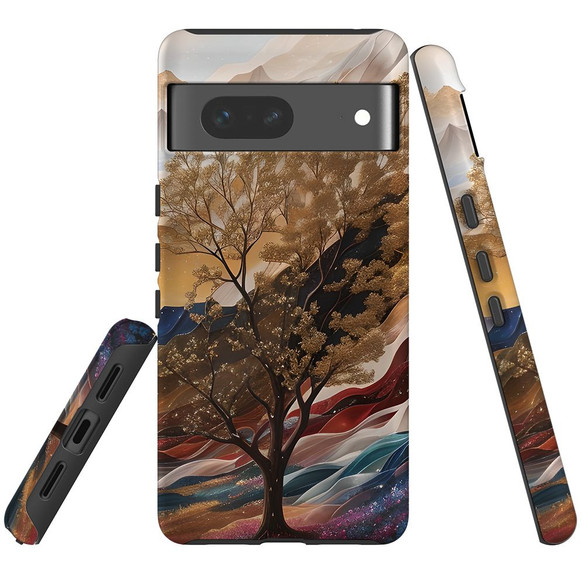 For Google Pixel 7 Tough Protective Case, Mysterious Golden Tree | iCoverLover Australia