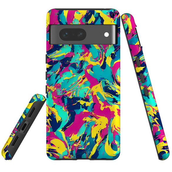 For Google Pixel 7 Tough Protective Case, Abstract Strokes | iCoverLover Australia