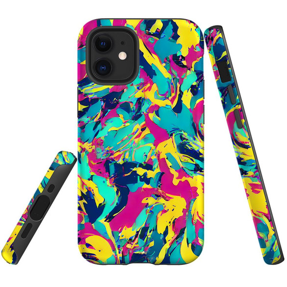 For iPhone 12 mini Tough Protective Case, Abstract Strokes | iCoverLover Australia