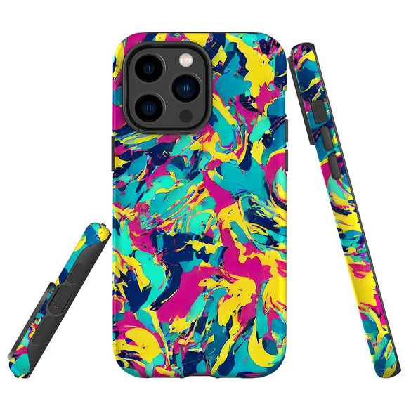 For iPhone 14 Pro Tough Protective Case, Abstract Strokes | iCoverLover Australia