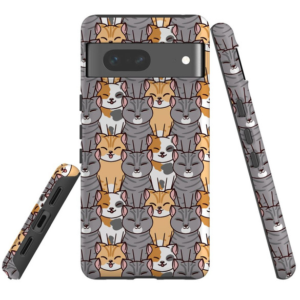 For Google Pixel 7 Case Tough Protective Cover Seamless Cats | iCoverLover Australia
