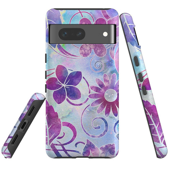 For Google Pixel 7 Case Tough Protective Cover Flower Swirls | iCoverLover Australia