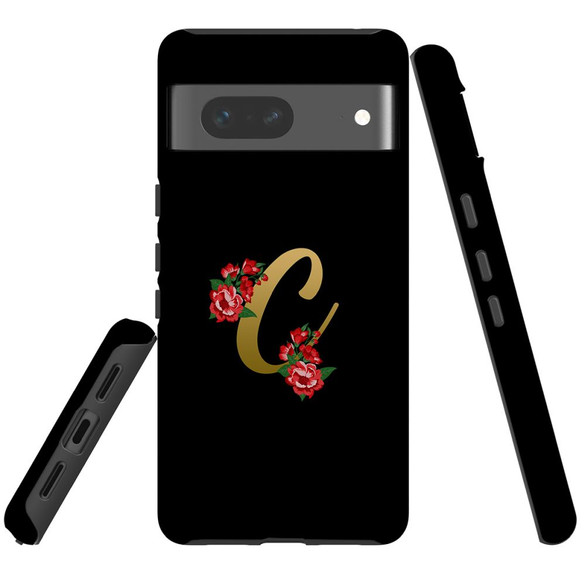 For Google Pixel 7 Case Tough Protective Cover Embellished Letter C | iCoverLover Australia