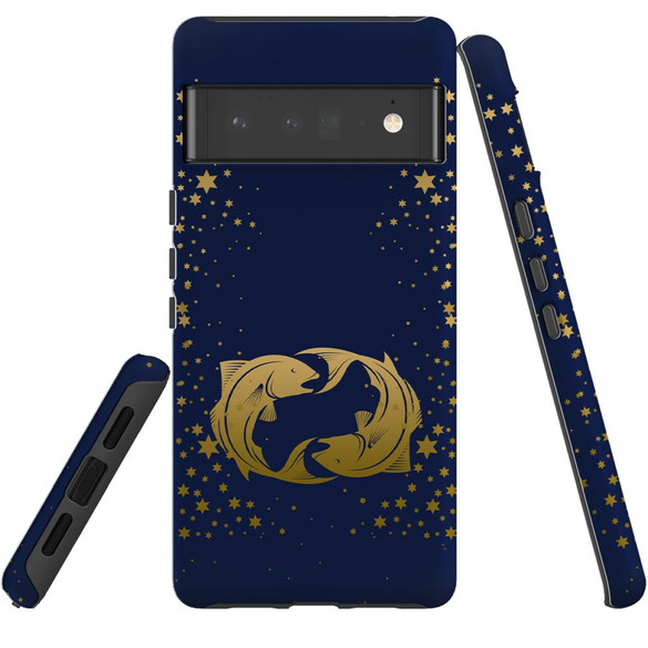 For Google Pixel 6 Pro Case Tough Protective Cover Pisces Drawing | iCoverLover Australia