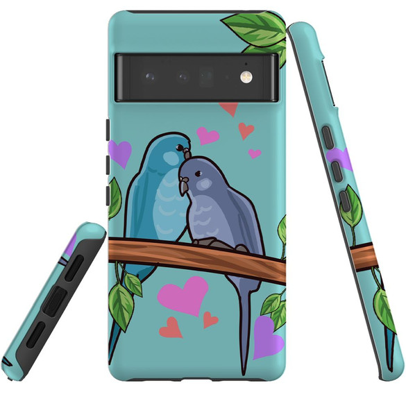 For Google Pixel 6 Pro Case Tough Protective Cover Birds In Love | iCoverLover Australia