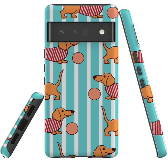 For Google Pixel 6 Pro Case Tough Protective Cover Dachshund Dogs Cute | iCoverLover Australia
