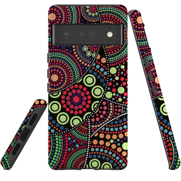 For Google Pixel 6 Pro Case Tough Protective Cover Dotted Abstract Painting | iCoverLover Australia
