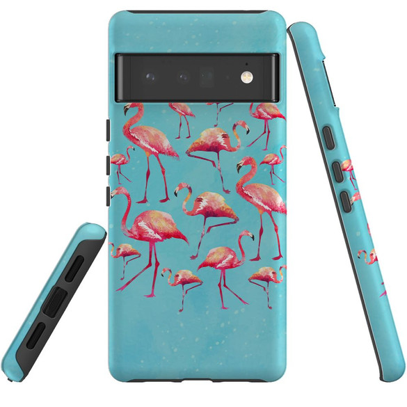 For Google Pixel 6 Pro Case Tough Protective Cover Flamingoes | iCoverLover Australia