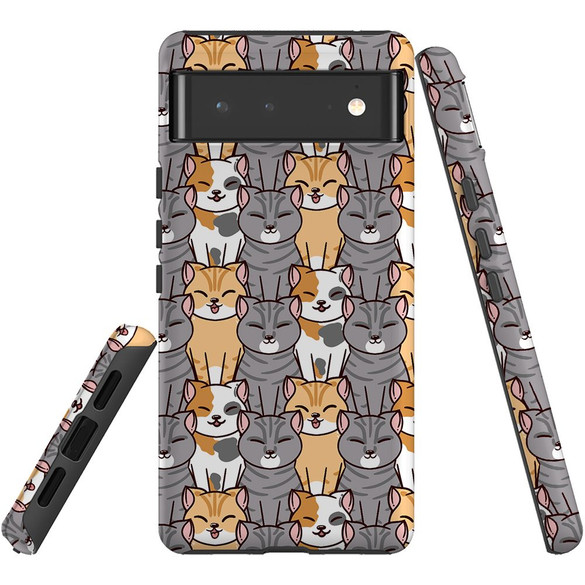 For Google Pixel 6 Case, Protective Back Cover,Seamless Cats | iCoverLover Australia