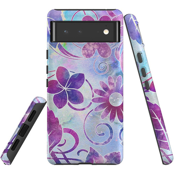For Google Pixel 6 Case Tough Protective Cover Flower Swirls | iCoverLover Australia