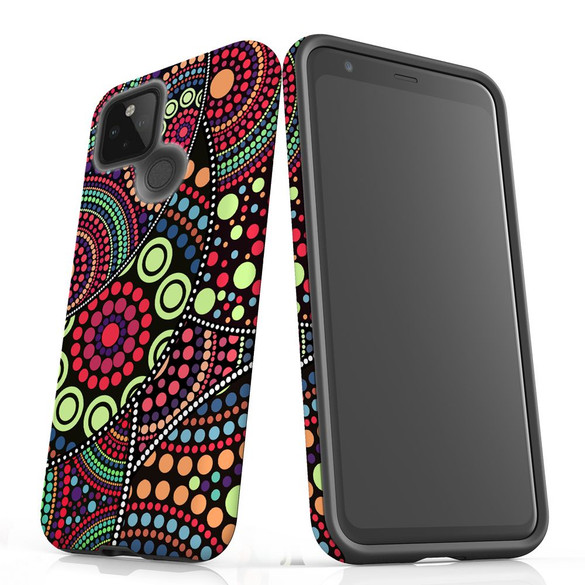 For Google Pixel 5 Case Tough Protective Cover Dotted Abstract Painting | iCoverLover Australia