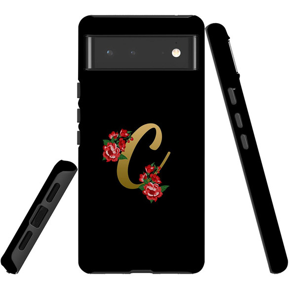 For Google Pixel 6 Case, Protective Back Cover,Embellished Letter C | iCoverLover Australia