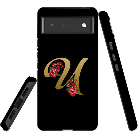 For Google Pixel 6 Case, Protective Back Cover,Embellished Letter U | iCoverLover Australia