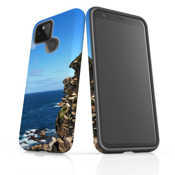 For Google Pixel 5 Case Armour Protective Cover Ocean Cliffs | iCoverLover Australia