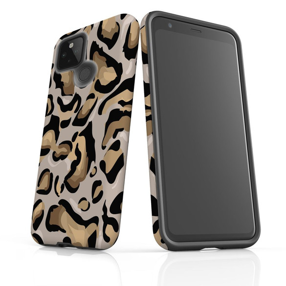 For Google Pixel 5 Case Armour Protective Cover Leopard Pattern | iCoverLover Australia