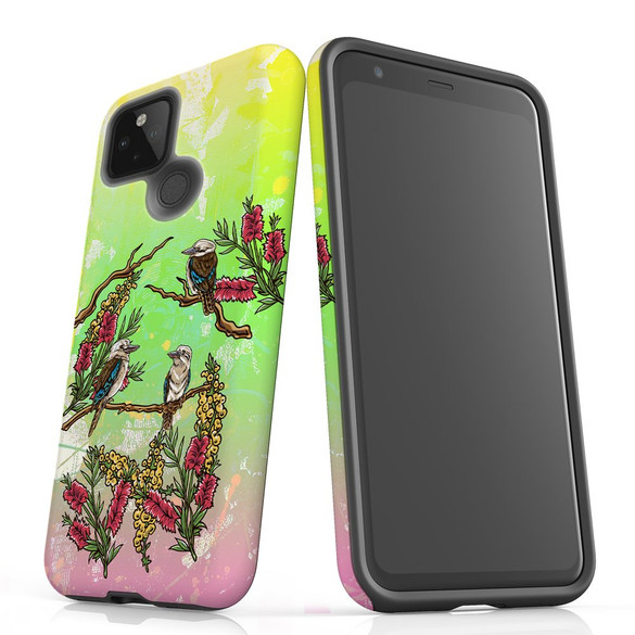 For Google Pixel 5 Case, Tough Protective Back Cover, Kookaburras | iCoverLover Australia