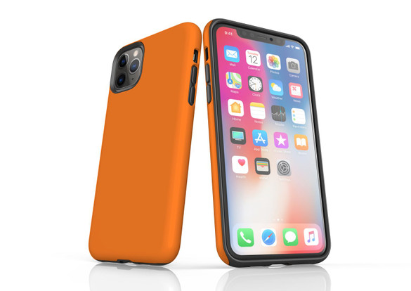 Orange For iPhone 11 Pro Max Tough Case, Protective Back Cover | iCoverLover Australia