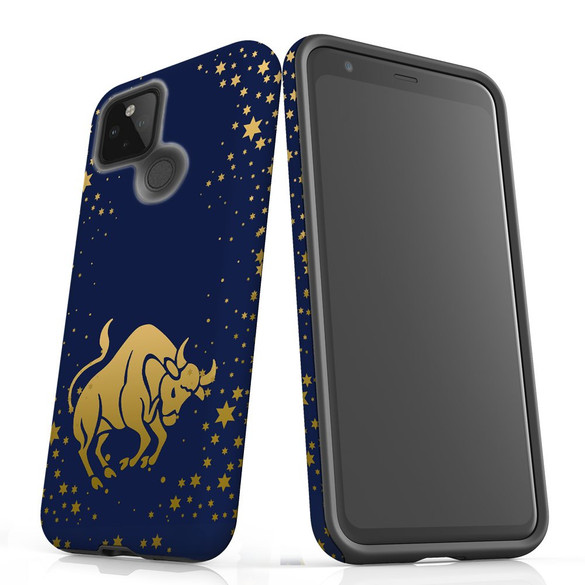 For Google Pixel 5 Case, Tough Protective Back Cover, Taurus Drawing | iCoverLover Australia
