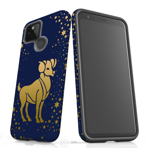 For Google Pixel 5 Case, Tough Protective Back Cover, Aries Drawing | iCoverLover Australia