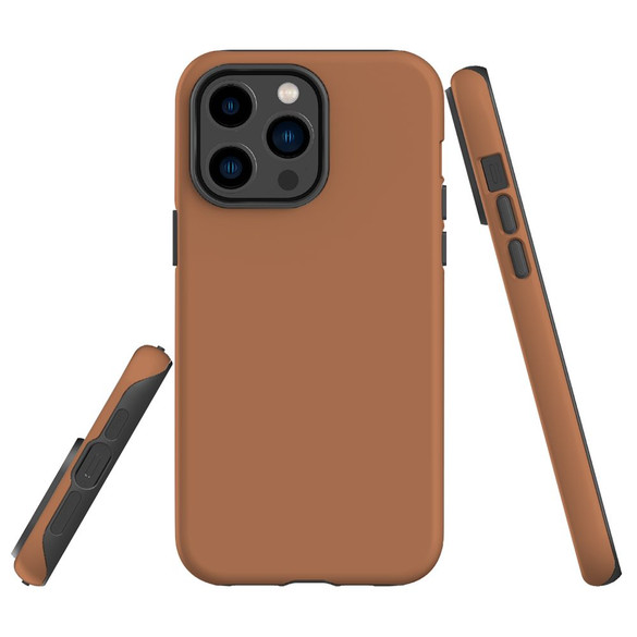 For iPhone 14 Pro Case Tough Protective Cover, Brown | iCoverLover Australia