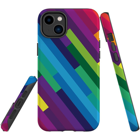 For iPhone 14 Plus Case Tough Protective Cover, Rainbow | iCoverLover Australia
