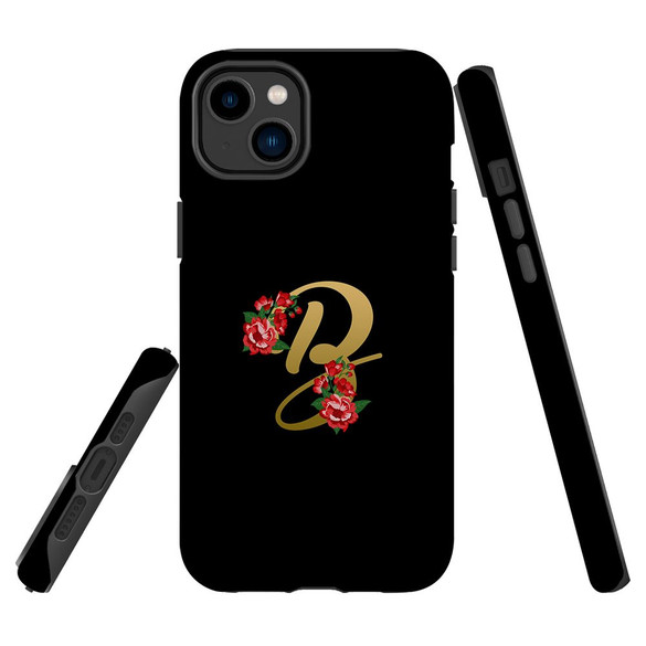 For iPhone 14 Case Tough Protective Cover, Embellished Letter B | iCoverLover Australia