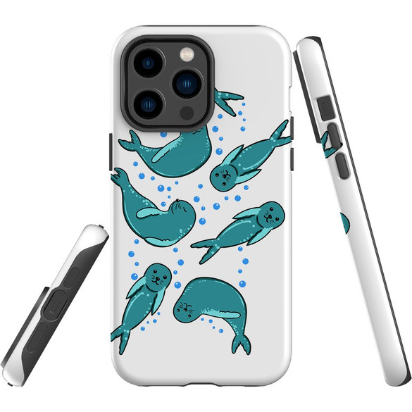 For iPhone 14 Pro Max Case Tough Protective Cover, Baby Seals | iCoverLover Australia