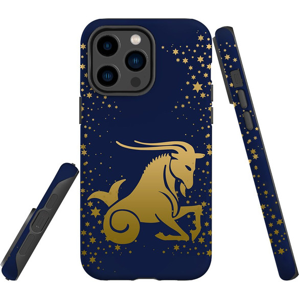 For iPhone 14 Pro Max Case Tough Protective Cover, Capricorn Drawing | iCoverLover Australia